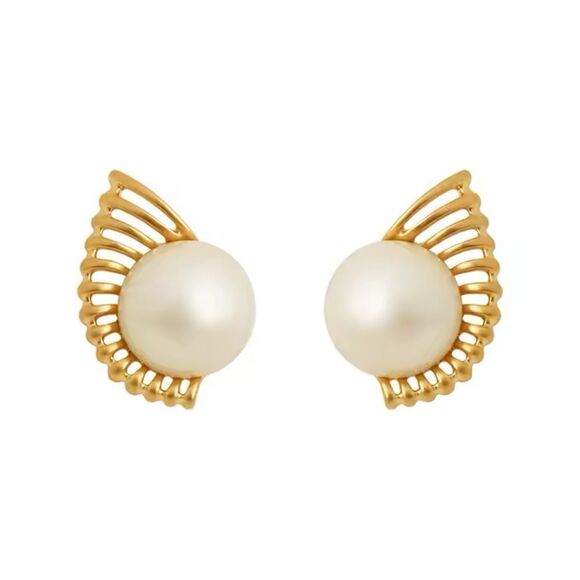 pearl earrings H173 - Picture 3 of 6